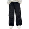 Jofemuho Boys Baggy Cargo Pants Multi Pocket Casual Trousers Streetwear