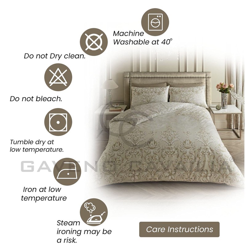 GC GAVENO CAVAILIA Antoinette Duvet Cover, Polycotton, Natural, Single