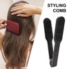 Hair Straightening Comb, Double Sided Bristle Hair Brush, Detangling Comb