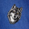 Wolf Head Black Grey Iron On Sew On Patch Iron-On