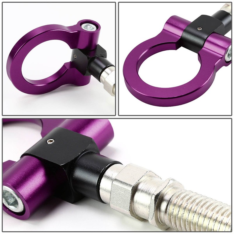 DNA MOTORING Purple Aluminum Front/Rear Japanese Car Trailer Tow Hook