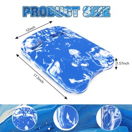 Luismia 2Pcs Safety Swimming Kickboard, U Design Beginner Training Aid Pool Kick Board High Buoyancy Float Swim Train Equipment with Integrated Hole Handle for Kids Adults (Blue White)