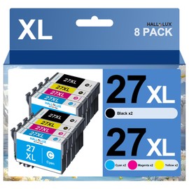 27 XL Multipack 27XL Printer Cartridges Compatible with Epson 27XL Multipack 27 for Epson WF 3620 Printer Cartridges Workforce WF-3640DTWF WF-7710DWF WF-7720DTWF (2 Black, 2 Cyan, 2 Magenta, 2 Yellow)
