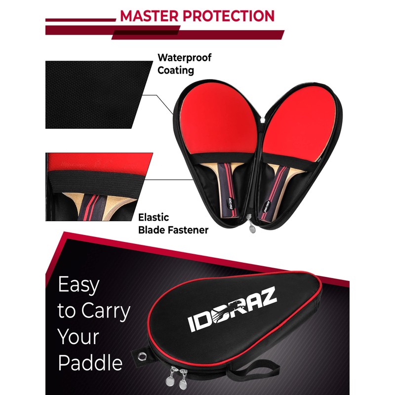 Idoraz Double Ping Pong Paddle Case - Best Table Tennis
