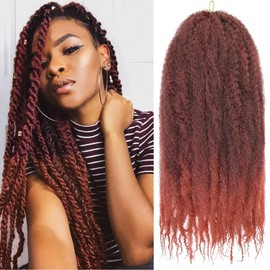 Mscat 18 Inch Marley Twist Braiding Hair 8 Packs Crochet Hair for Crochet Faux Locs Synthetic Braiding Hair Extension for Women T350#