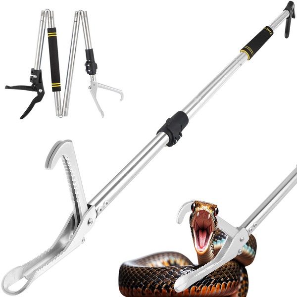 Frebuta Snake Grabber Tool, 69" Snake Tongs Grabber for Rattlesnake