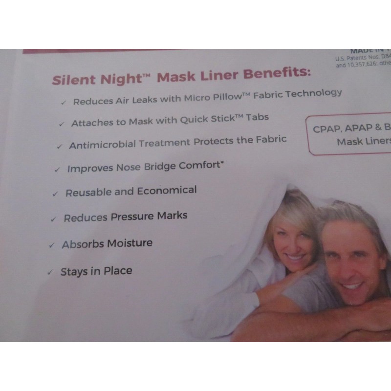 Silent Night Comfort Seal Mask Liners 4 Pack Size Small/XS