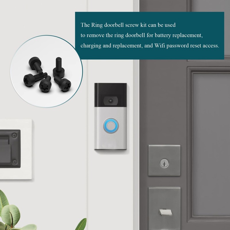 Doorbell Screwdriver Replacement,Premium Ring Doorbell Screws Set,Ring Doorbell Screws, Video