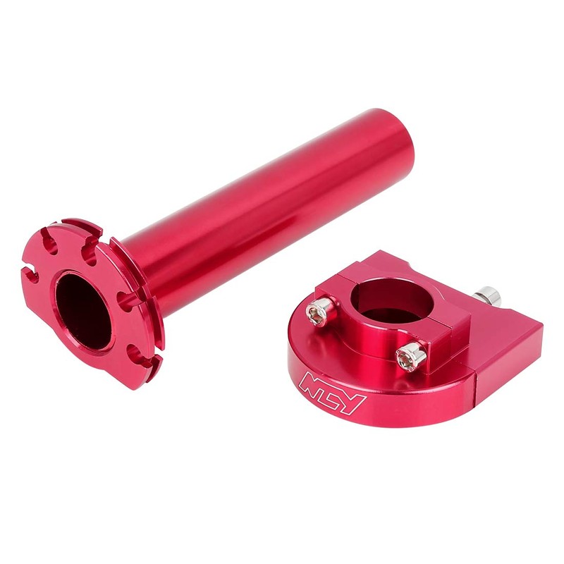 sourcingmap Red Aluminum Alloy 22mm Accelerator Throttle Twist Handlebar Grip