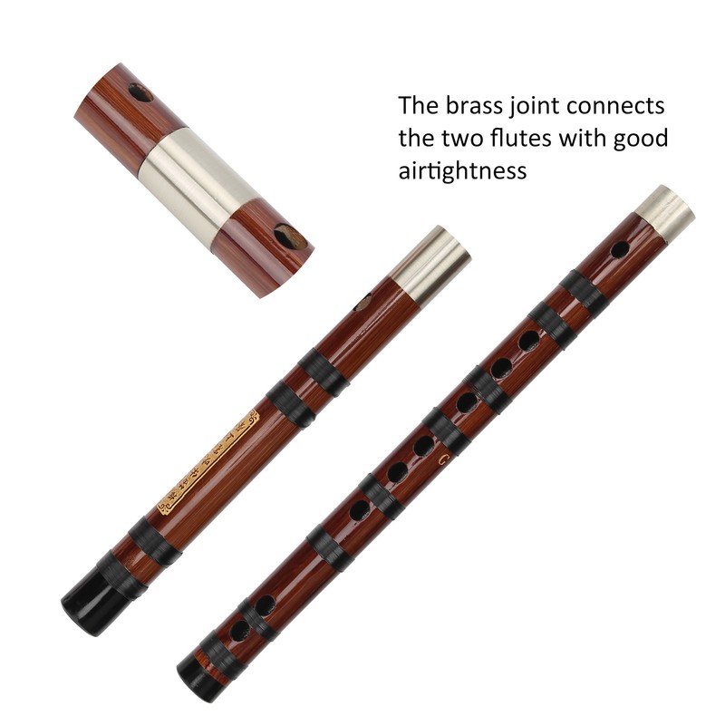 GKey Bamboo Flute Refined Chinese Wind Lettering Instrument Dizi Kit