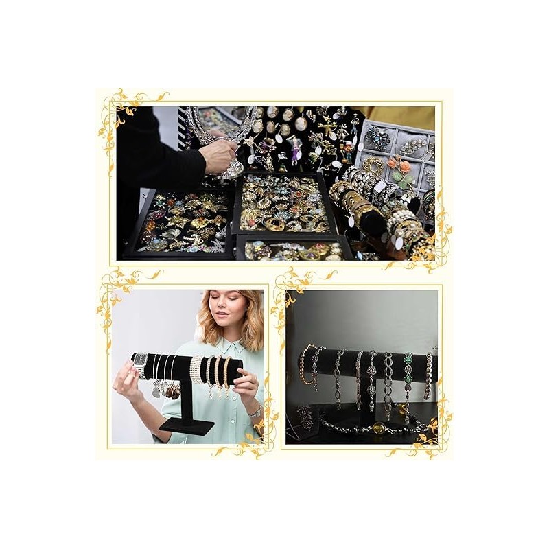 2 Pcs Coward Bracelet Holder Organizer for Show Jewelry Display