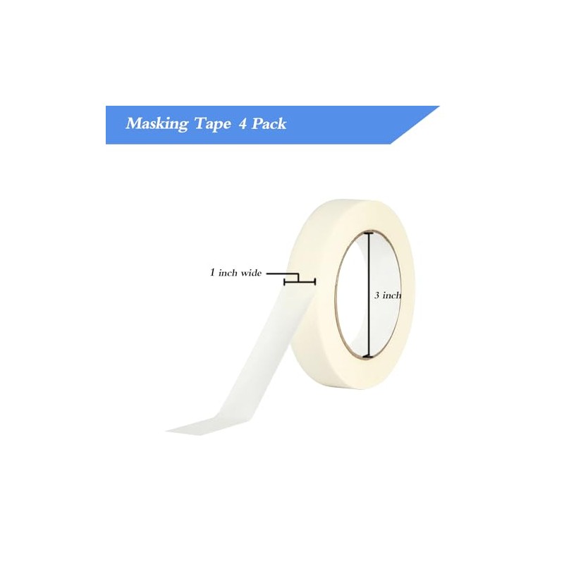 Lazybug studio White Masking Tape 1 Inch Wide 50 Yards