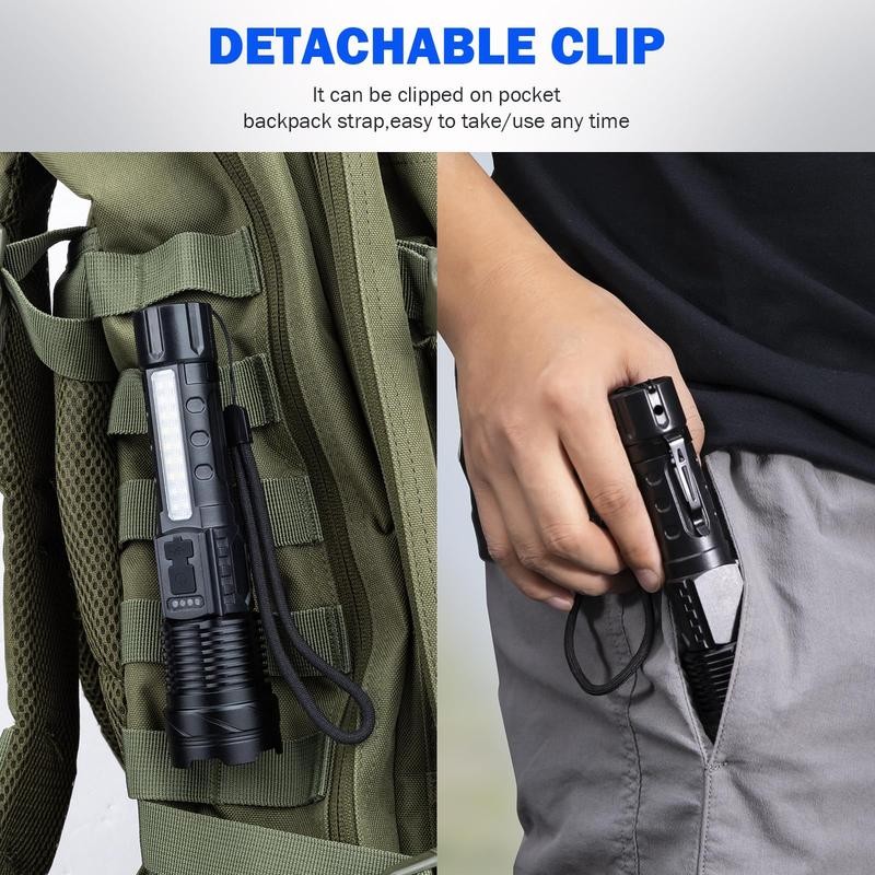 New LED Flashlights Rechargeable High Lumens Super Bright Handheld Flash