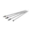 4Pcs Extended Carbide Rotating Burr Set 1/4in Shank Tungsten Steel
