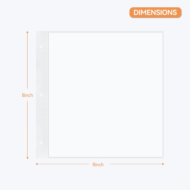 8x8 Scrapbook Album Refill Pages Set