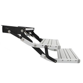 WFLNHB Reversible RV Camper Step - 21.65 Wide Manual Aluminum Retractable Platform, 20.67 x 7.87 Size, Lightweight 16.5 lbs, Holds 440 lbs, Easy Installation