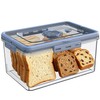 Bread Box with Digital Hygrometer,Bread Boxes with Lid and Handle,Time