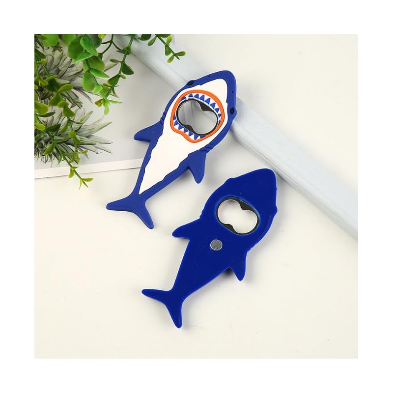 A-ITEM Shark Bottle Opener, Blue, Bottle, Magnet, Fridge, Funny, Cute,