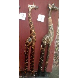 Giraffe Statue X-Large 39 inch 1 meter WOOD  Hand carved Africa 2 styles