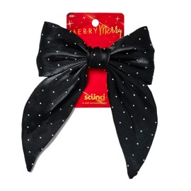 Scunci by Conair Stud Bow Barrette - hair bows - holiday - gifts for girls - hair accessories for women - stocking stuffers - black bow