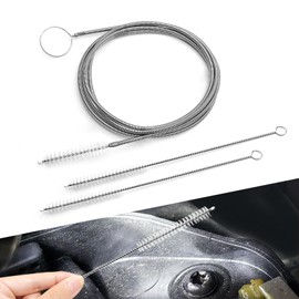 Rebvugr Auto Sunroof Drain Cleaning Tool, Car Cleaning Kit, 61 Inch Long Flexible Drain Brush Pipe Cleaners for Car, Vehicle Tube Brush Slim Drain Dredging Tool for Cars Sunroof Windshield Wiper Hole