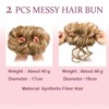 2PCS Messy Bun Hair Piece Tousled Updo Elastic Hair Bun