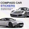 BQRKOTM 2 stk Artikel Kompass Aufkleber, Aufkleber kompass,Kompass Off Road