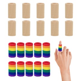 Pack of 20 Colourful Finger Guards, Finger Guards, Anti-Wear Finger Guards, Sports Finger Guards, Elastic Finger Protectors, Finger Bandages