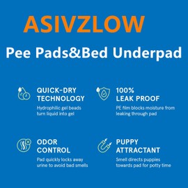 40 Count 24"X24" Disposable Puppy Pads Super Absorbent &Leak-Proof Quick-Dry Underpads for Baby Adults Elder Large Pee Pads for Dogs Deodorant 6-Layer Cat Wee Wee Pads Training Pads