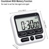 Upgraded Digital Kitchen Timer, ON/OFF Switch, 12/24 Hour Clock and
