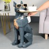 Modern Resin Dog Sculpture Cute End Side Table with Metal