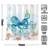 Yeoiat Funny Shower Curtain Octopus Shower Curtain Funny Decorative Shower
