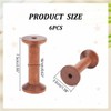 PH PandaHall Wooden Spools 6pcs Empty Wood Thread Spools Sewing