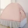 Double One-Touch Thermal Insulated Heating Tent for Winter Draft Protection 2-person Pink 2ea