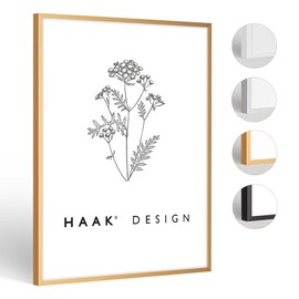 HaakDesign Alena Slim Aluminium Picture Frame 18 x 24 cm Gold Photo Frame Gift Idea