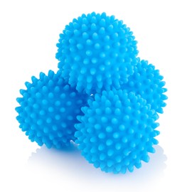 Minky Dryer Balls, Pack of 2 Blue Laundry Balls for Tumble Dryer, Reusable Laundry Balls, Tumble Dryer Balls for Quick Drying Time, Eco Friendly Softener Balls (Pack of 4)
