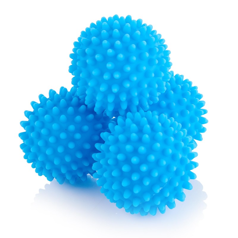 Minky Dryer Balls, Pack of 2 Blue Laundry Balls for
