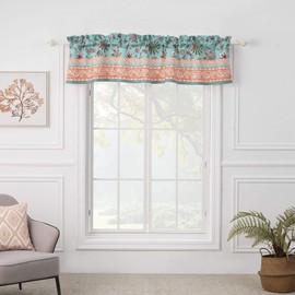 Greenland Home Audrey Window Treatment, 84 W x 16 L inches, Turquoise