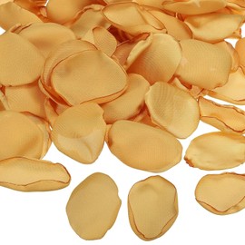 PATIKIL Seda Rosa Pétalos 100uds Artificiales Flores Pétalos para Boda Decoraciones Romántico Noche Pasillo Dispersión Pétalos Amarillo