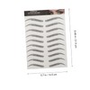 FOMIYES 6sheets Hair-like Eyebrow Stencils Thin Brow Reusable Eyebrow Transfer
