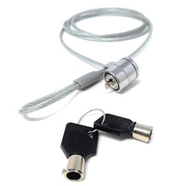 Laptop Security Lock with 2 Keys – 1.5m Anti-Theft Cable, Fits Standard All Laptop Slot, Protects Laptops & Devices at Work, Home, Airports, Hotels