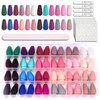 LADYING 24 Packs (576 PCS) Matte Coffin Press on Nails