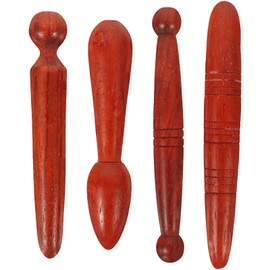 SEWOART Reflexology Tools 4pcs Acupuncture Stick Foot Massage Stick Reflexology Book Wood Acupressure Para Masajes Reductores De Madera Reflexology Chart Wooden Trigger Hand