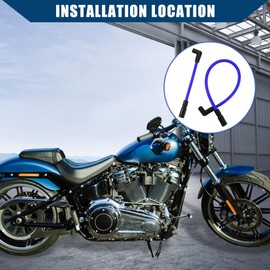 Hihaha 10.4mm 10mm Spark Plug Wire Kit for Harley Big Twin FXD Dyna Softail/Motorcycle Spark Plug Wires/Durable Silicone / 2pcs Blue
