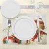 ABAKUHAUS Christmas Place Mats, Colourful Jolly Times, Washable Fabric Dining