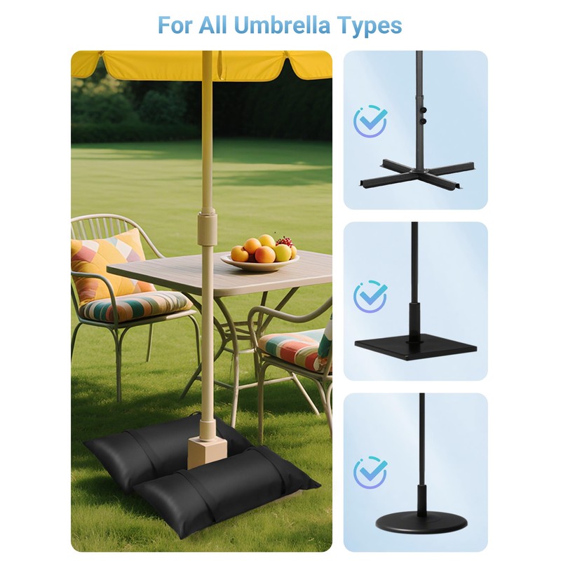 8 Pack Umbrella Base Weights, Sandbags for Umbrellas & Patio