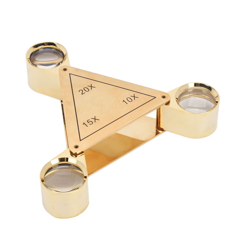 10X 15X 20X Folding Magnifying Glass Portable Pocket Magnifier for