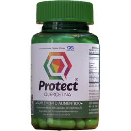 Q-Protect Quercetina, Suplemento Alimenticio, 60 Cápsulas de 500g, Recubrimiento Entérico