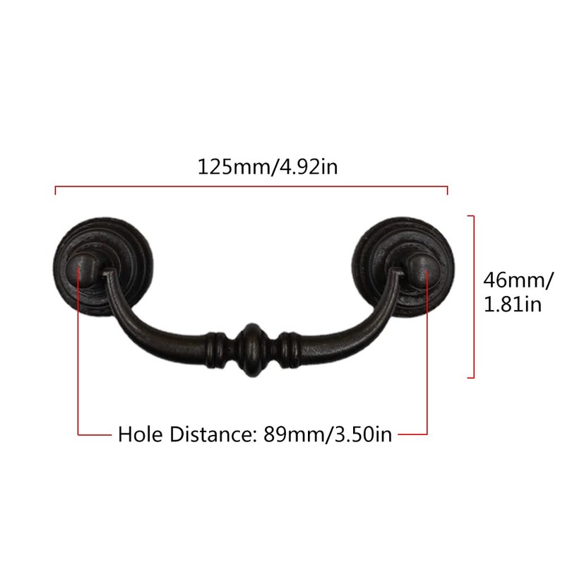 TopHomer Pack of 2 Drawer Handles, Antique Furniture Handles with
