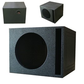 Single 12" Vented Armor Coated Subwoofer Box with Painted Kerf Port 1" MDF